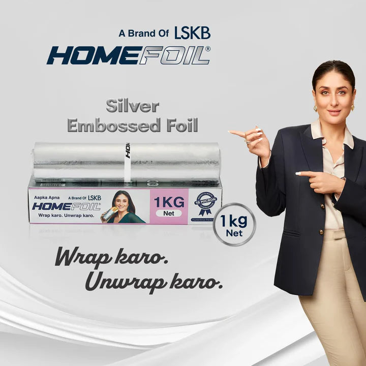 HOMEFOIL 1 Kg Net Embossed Silver Foil