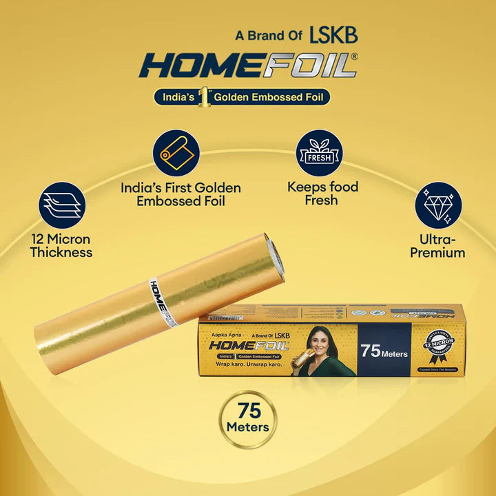 HOMEFOIL 75 Meters Golden Embossed Foil