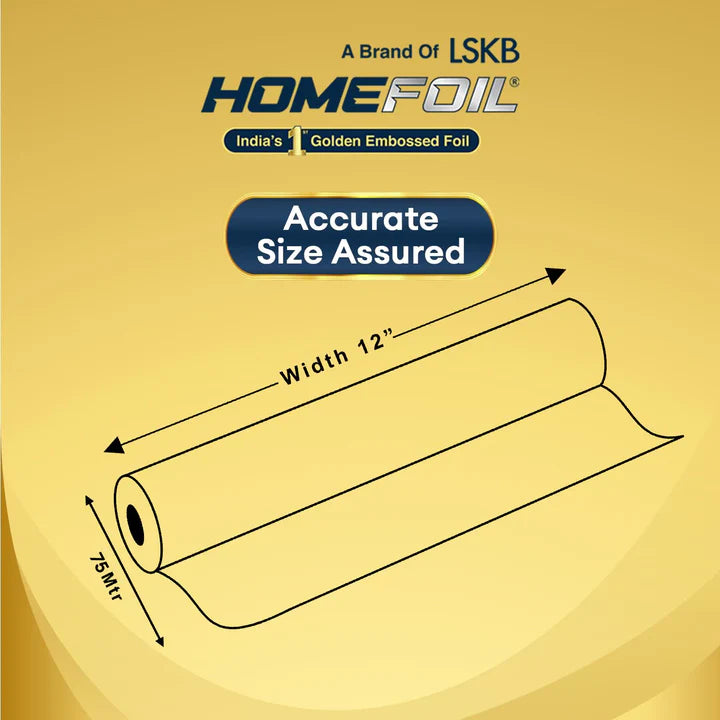 HOMEFOIL 75 Meters Golden Embossed Foil