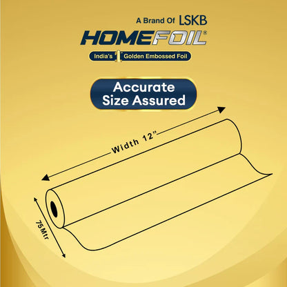 HOMEFOIL 75 Meters Golden Embossed Foil