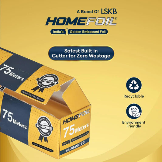 HOMEFOIL 75 Meters Golden Embossed Foil