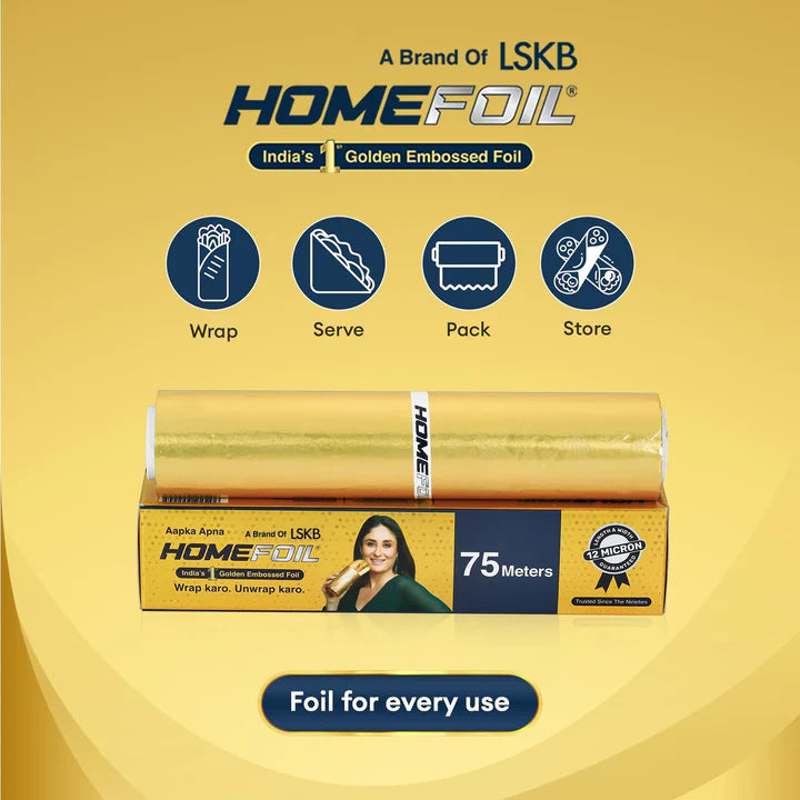 HOMEFOIL 75 Meters Golden Embossed Foil