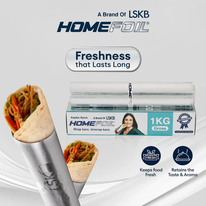 HOMEFOIL 1 Kg Gross Embossed Silver Foil