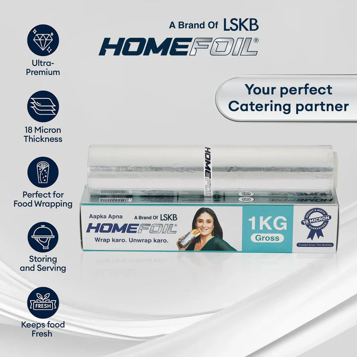 HOMEFOIL 1 Kg Gross Embossed Silver Foil