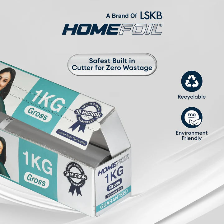 HOMEFOIL 1 Kg Gross Embossed Silver Foil