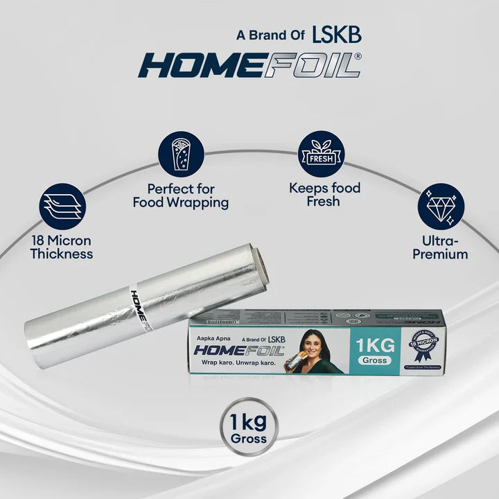 HOMEFOIL 1 Kg Gross Embossed Silver Foil