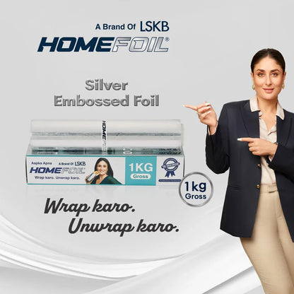 HOMEFOIL 1 Kg Gross Embossed Silver Foil