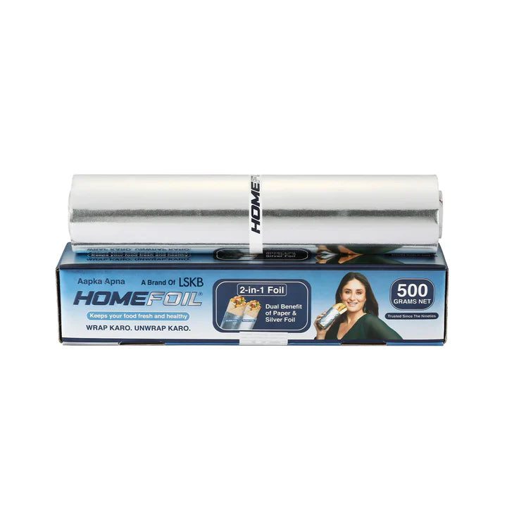 HOMEFOIL 2-in-1 Paper & Silver Foil (500 Grams Net)