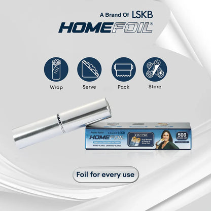 HOMEFOIL 2-in-1 Paper & Silver Foil (500 Grams Net)