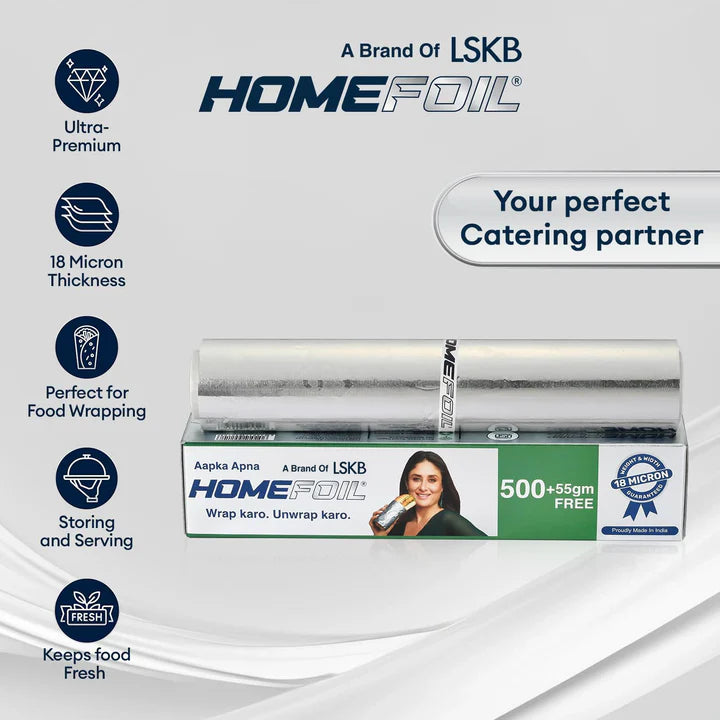 HOMEFOIL 500+55 gm Free Embossed Silver Foil