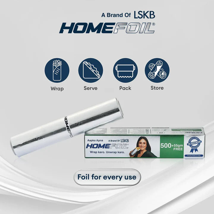 HOMEFOIL 500+55 gm Free Embossed Silver Foil