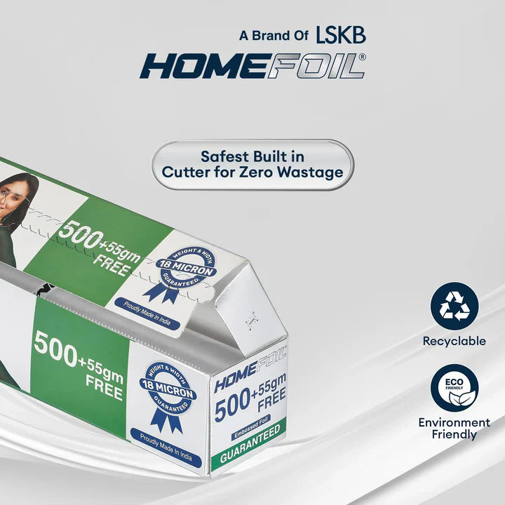 HOMEFOIL 500+55 gm Free Embossed Silver Foil