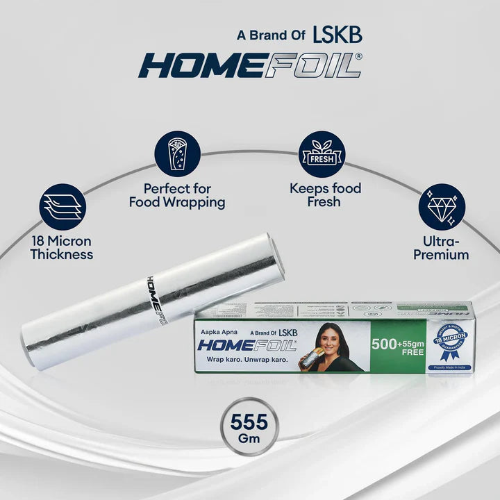 HOMEFOIL 500+55 gm Free Embossed Silver Foil