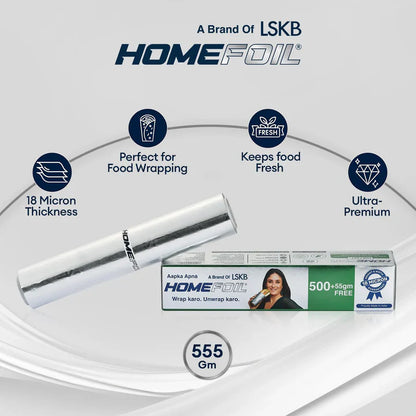 HOMEFOIL 500+55 gm Free Embossed Silver Foil