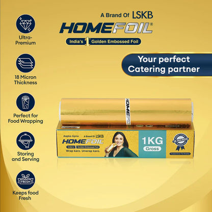 HOMEFOIL 1 Kg Gross Golden Embossed Foil