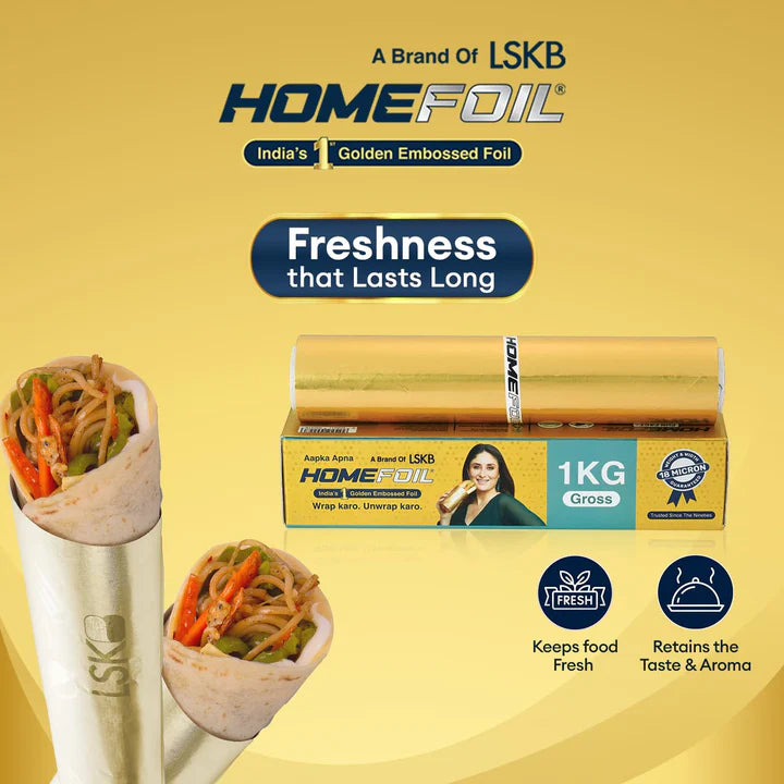 HOMEFOIL 1 Kg Gross Golden Embossed Foil