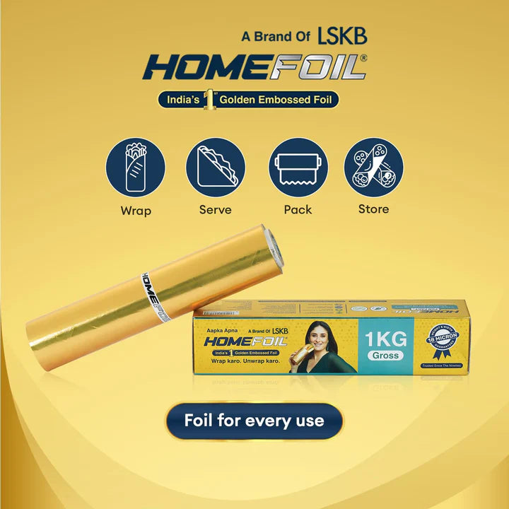 HOMEFOIL 1 Kg Gross Golden Embossed Foil