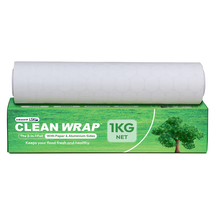 CLEAN WRAP 2-in-1 Aluminium & Paper Foil (1 KG Net)