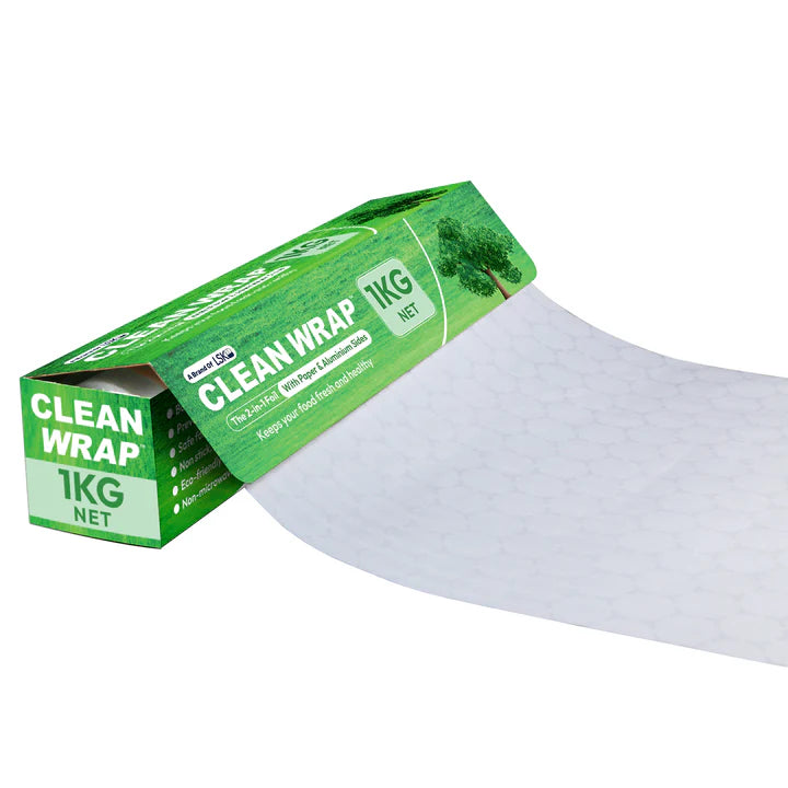 CLEAN WRAP 2-in-1 Aluminium & Paper Foil (1 KG Net)