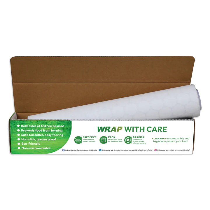 CLEAN WRAP 2-in-1 Aluminium & Paper Foil (1 KG Net)