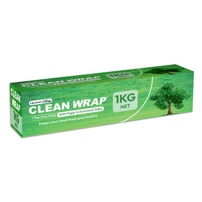 CLEAN WRAP 2-in-1 Aluminium & Paper Foil (1 KG Net)