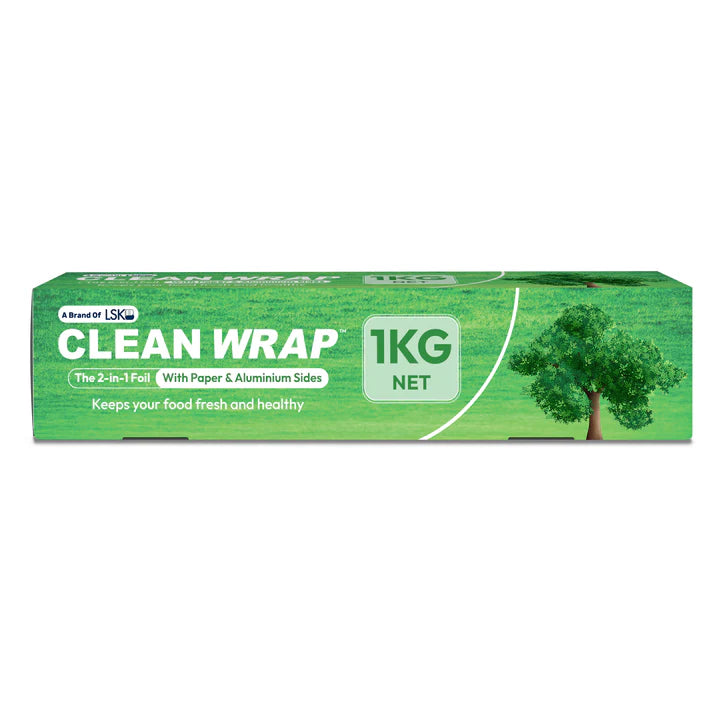 CLEAN WRAP 2-in-1 Aluminium & Paper Foil (1 KG Net)