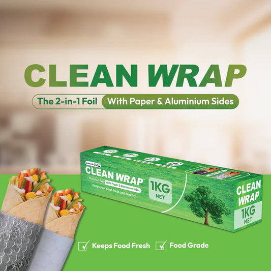 CLEAN WRAP 2-in-1 Aluminium & Paper Foil (1 KG Net)