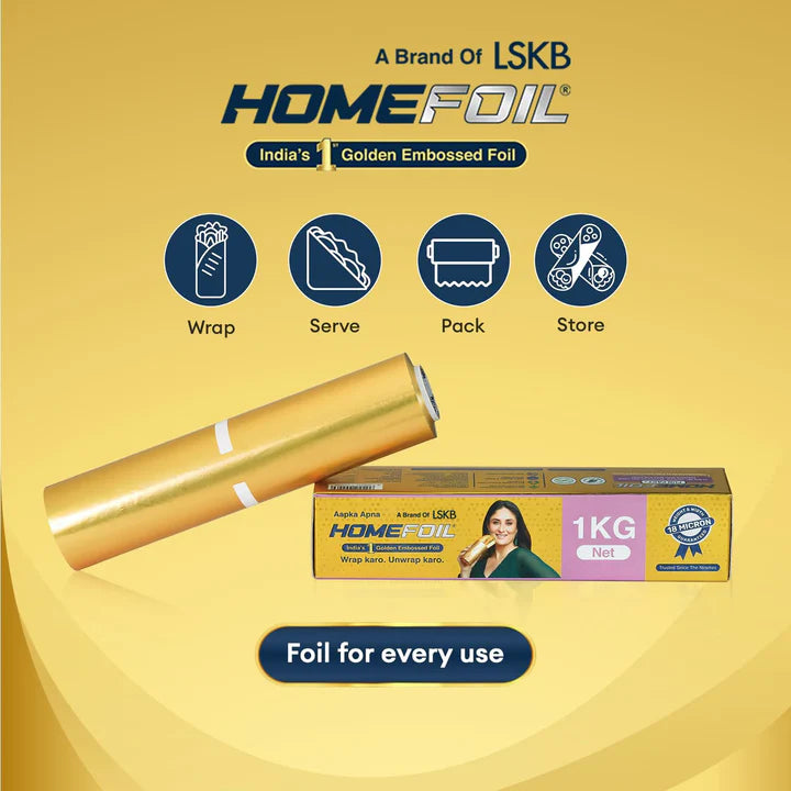 HOMEFOIL 1 Kg Net Golden Embossed Foil